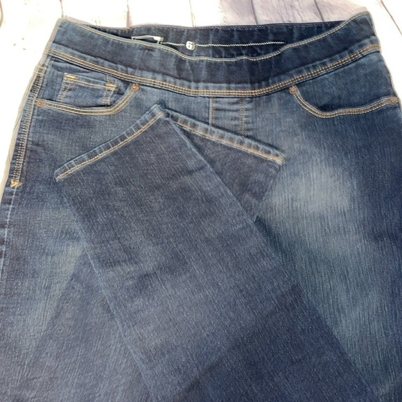 Levi's women's pull on leggings dark denim Sz6S (short) - Picture 7 of 8